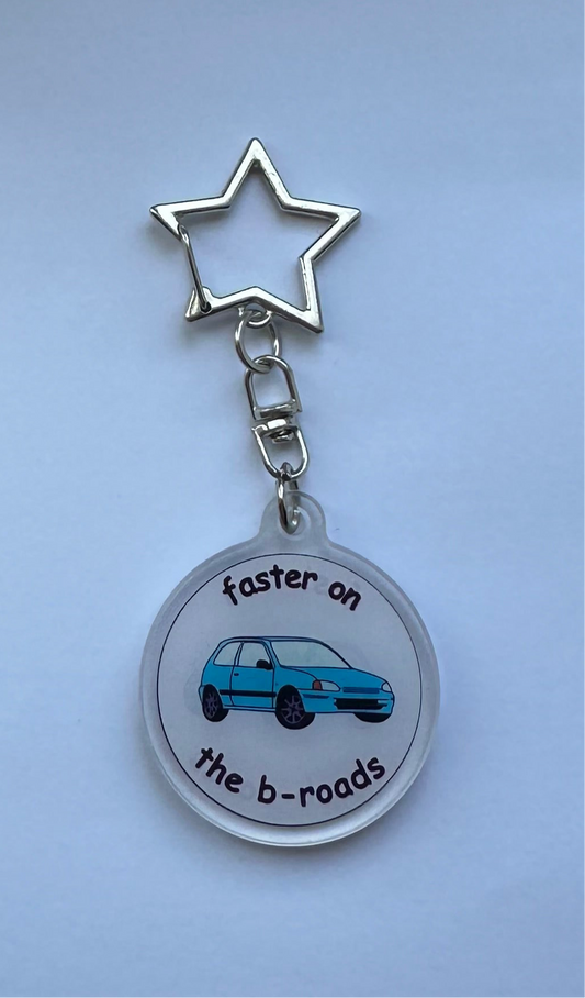 Blue Starlet Keyring