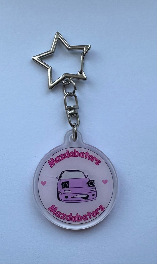 Pink Mazdabators Keyring