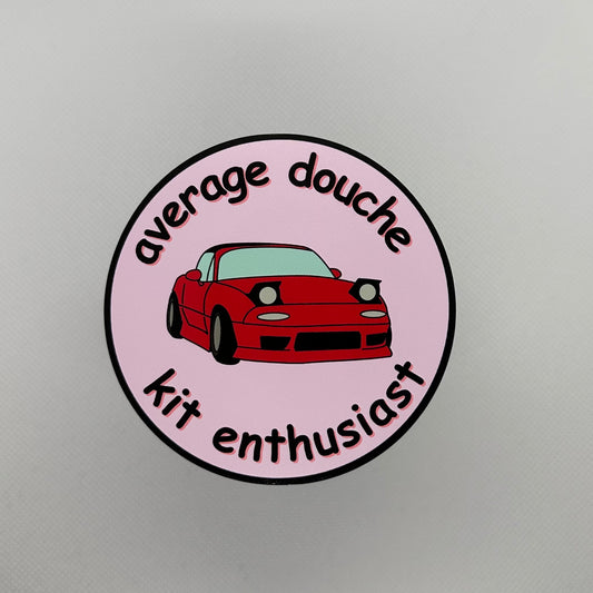 ‘Average Douche Kit Lover’ Red MK1 Sticker