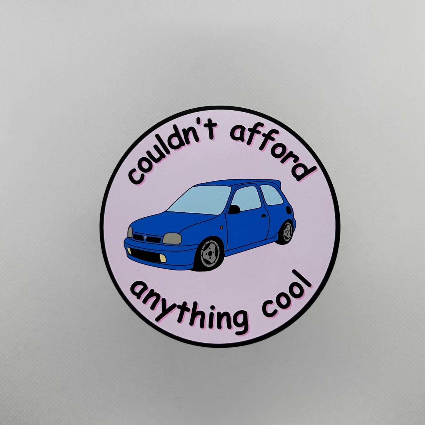 ‘Couldn’t Afford Anything Cool’ Blue K11 Sticker