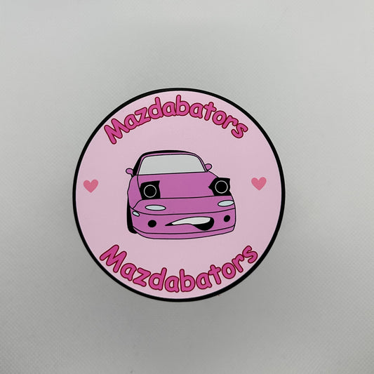 Pink Mazdabators Sticker