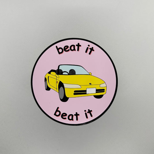 ‘Beat It’ Yellow Beat Sticker