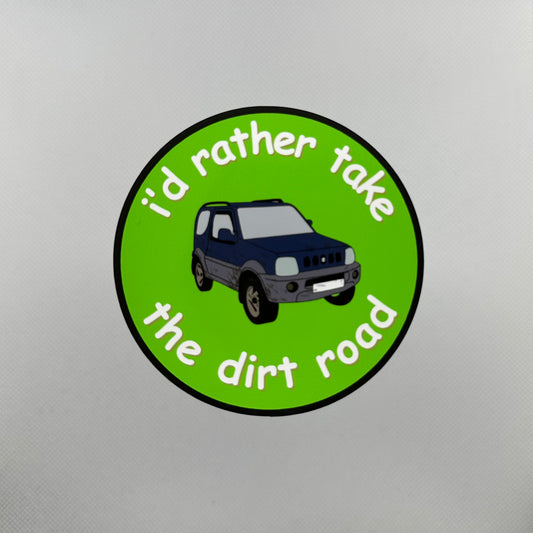 ‘I’d Rather Take The Dirt Road’ Jimny Sticker